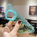 Miniatyrbild 3 av 5: Färgglad Kontrast Linsram Transparent TPU Mobilskal för iPhone 15