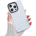 Miniatyrbillede 1 af 5: 1 stk. designet til iPhone 16 Pro Max-cover, søde klare silikone hvide blomster, til kvinder piger, skridsikkert og ridsefast telefoncover, (kompatibelt med iPh