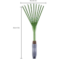 Miniatyrbillede 2 af 3: Metal Have Rake med Ni Tænder Græs Rake Blade og Blomster Jern Rake Rake Landbrugsredskaber Jordbearbejdning Feje Haveaffald