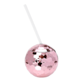 Miniatyrbillede 1 af 2: Diskokugle Kop, Glitrende Kugle Kop, Cocktail Kop, Glitrende rose gold