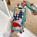 Miniatyrbild 4 av 5: iPhone 13 Pro Max Kawaii Skal 3D Tecknad Söt Robot Skal Mjukt Silikon Unikt Roligt Skyddsfodral för Kvinnor Flickor Slimmad Passform