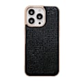 Miniatyrbillede 1 af 5: Læder Elektroplettering Telefon Cover Til iPhone 14 Pro