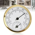 Miniatyrbild 4 av 5: Analog inomhus hygrometer Temperaturmätare Silver Silver
