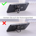 Miniatyrbild 5 av 5: Mobiltelefonringhållare 360 Grader Rotationsbar Pack med 2 Svart