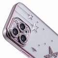 Pikkukuva 5 / 5: iPhone 16 Pro Max -kotelo, 3D Bling -tähdet, galvanointi, TPU, läpinäkyvä puhelinkotelo