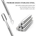Miniatyrbild 6 av 6: Dubbelsidig nagelbands-pusher i rostfritt stål, nagelbands-cutter
