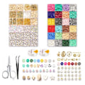 Miniatyrbillede 1 af 8: Lerbeads / Heishi Beads Bohemian Kit - KREA DIY Smykkekit med Diverse Beads - 6000 stk