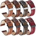 Miniatyrbild 5 av 5: Äkta Läder Klockarmband Snabbfäste Brunt Armband Äkta Läder Klockarmband - 22mm