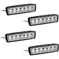 Miniatyrbilde 1 av 8: 4 x 18W LED arbeidslys, LED ekstra frontlykter