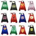 Miniatyrbillede 3 af 5: Superhelte Cosplay Kapper + øjenmaske til børn Halloween kostume pink Superman Kappe + øjenmaske pink Superman
