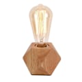 Miniatyrbillede 1 af 5: Lille bordlampe, sengelampe, med diamantformet træfod