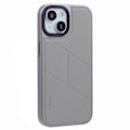 Miniatyrbillede 1 af 5: Stødsikkert geometrisk PU læder bagcover til iPhone 15