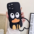 Miniatyrbillede 1 af 4: Wave Edge Big Duck silikone telefoncover med håndledsrem til iPhone 14 Pro Max