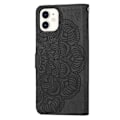 Miniatyrbillede 3 af 4: Mandala-præget flip-læder telefoncover til iPhone 12 mini