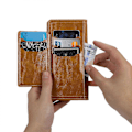 Miniatyrbillede 5 af 5: Til Iphone 15 Telefon Cover Wallet Lynlåslomme Stødsikkert Pu Læder Shell Flip Stand Telefon Cover