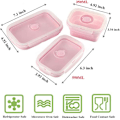 Miniatyrbild 6 av 8: 3-pack Silikon Lunchbox Bärbar Vikbar (Rosa)
