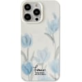 Miniatyrbillede 1 af 5: Kunstnerisk Blå Tulipan Blomst Blødt Designet iPhone Cover