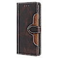 Miniatyrbillede 5 af 5: Skin-touch Shell Straw Hat telefoncover i PU-læder med stativ og pung til iPhone 15