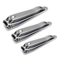 3-pack effektiva nagelklippare i rostfritt stål 6,8 5,2 och 4,7 cm