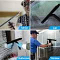 Miniatyrbillede 4 af 7: Sort Silikon Squeegee, Glasrensningsstøvsuger med Krog