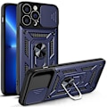 Miniatyrbilde 1 av 5: For iPhone 14 Plus Skyvbart Kameradeksel Design TPU+PC Telefondeksel