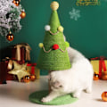 Miniatyrbild 2 av 6: Kattklösstolpe Furu Cederträ Jul Kattträd för Vuxna Stora Katter Klösstolpe Söt Leksak Kattunge Katt Sisal Klösstolpe