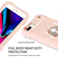 Pikkukuva 4 / 5: iPhone 8 Plus -kotelo, iPhone 7 Plus -kotelo tytöille ja naisille, jossa on rengasteline, silikoninen suojakotelo PC-puskurilla, kestävä 3-in-1-kotelo iPhonelle