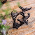 Miniatyrbilde 4 av 5: Veggdekorasjon for hjemmet - Kleskrok, veggmontert, rustikk klesstativ