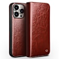 Miniatyrbillede 1 af 5: QIALINO Klassisk Læder Telefon Cover Til iPhone 15 Pro