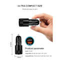 Miniatyrbilde 4 av 6: 38W dobbel billader 20W USB-C & 18W USB-A QC3.0 Svart M