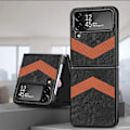 Miniatyrbillede 1 af 4: V-formet fiber syning foldbart telefoncover til Samsung Galaxy Z Flip4