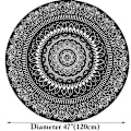 Pikkukuva 5 / 5: Mandala-kukallinen pyöreä matto huoneen matto liukastumaton lattiamatto