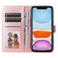 Miniatyrbillede 3 af 4: Præget solsikke læder telefoncover til iPhone 12 mini