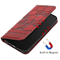 Miniatyrbillede 5 af 5: Fodboldtekstur magnetisk læder flip telefoncover til iPhone 14 Plus