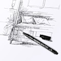 Miniatyrbillede 5 af 5: Blækpen kunstnerpen sort 12 stk./kasse