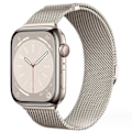Miniatyrbillede 1 af 7: Milanese loop rem til Apple Watch band iwatch Series 9 3 6 5 SE 7 8 Ultra 2 stjerneskær starlight 38mm/40mm/41mm
