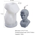 Miniatyrbilde 2 av 5: Silikonlysform, 3D byste statueform