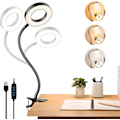 Miniatyrbillede 1 af 4: LED læselampe, læselampe sengeklemme black