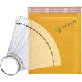 Miniatyrbillede 5 af 8: Neglefarve display sticks, salon neglefarve display sticks, manicure øvelse, vifteform, med metalring, 50 ark pr. pakke, naturlig farve Transparent