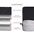 Miniatyrbillede 6 af 9: Laptop taske 14,1 tommer/15,4 tommer lærred Sort Sort