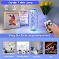 Miniatyrbillede 2 af 5: LED skrivebordslampe krystal, diamant sengelampe, roseformet stemningslampe