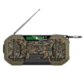 Miniatyrbild 1 av 10: Vevradio med solpanel, 5000mAh digital radio med LCD-skärm, IPX5 vattentät solcellsdriven vevradio