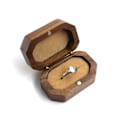 Miniatyrbillede 1 af 2: Retro valnød smykkeskrin til ringe, øreringe, halskæder