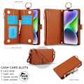 Miniatyrbillede 2 af 5: Crossbody Wallet Læder Etui Til iPhone 12 mini