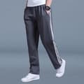 Miniatyrbillede 5 af 6: Afslappede joggingbukser til mænd, løs pasform, plus size, lige ben, sort 5XL