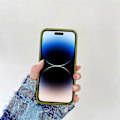 Miniatyrbild 3 av 5: För iPhone 14 Pro Plisserad Design Glansigt Mobilskal Mjukt TPU Baksida Skyddande Skal
