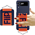 Miniatyrbild 1 av 6: Silikonfodral med stativ för Samsung Galaxy Z Flip 3 blue