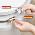 Miniatyrbillede 5 af 7: 2 stk. Toiletsædeløfter, kan undgå at røre ved toiletlåget, løfter fashionable toiletsæder, badeværelsestilbehør (guld) Gold