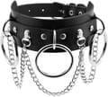 PU-läder Gotisk Halsband Rem, Punk Rock Halsband
