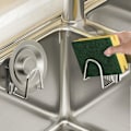 Miniatyrbillede 4 af 5: 1 stk./5 stk. Afløbsrist Krog Punch Free U-formet Design Stærk Bærende Svampeholder Viskestykke Tørrestativ Køkken Gadgets 5 stk. Gylden